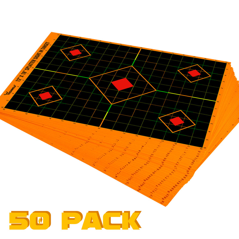 Load image into Gallery viewer, Sight in Splatter Shooting Range Targets - Splash Effect of Multiple Colors - 12 x 18 Inch