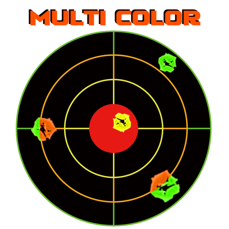 Load image into Gallery viewer, 4 Inch Splatter Adhesive Bullseye Shooting Target Stickers - 200 Pack