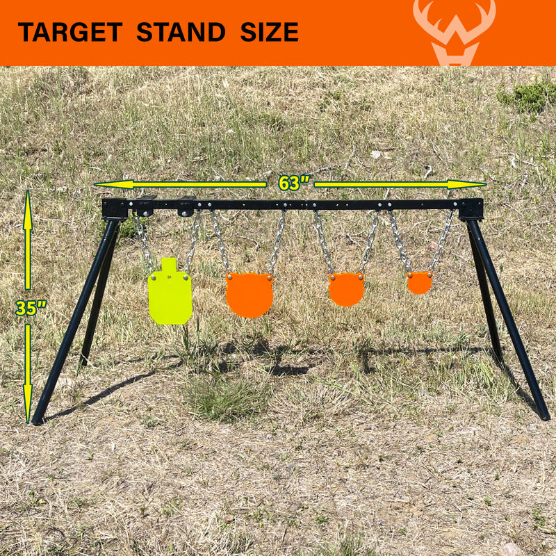 Load image into Gallery viewer, Adjustable Target Stand + Mounting Kit + 1/2" Thick 4", 6", 8" Gongs, 7" X 12"Torso