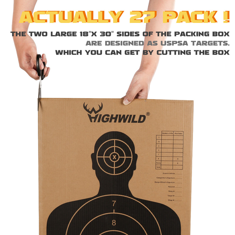 Load image into Gallery viewer, 18&quot; X 30&quot; Cardboard Targets - Pack of 25
