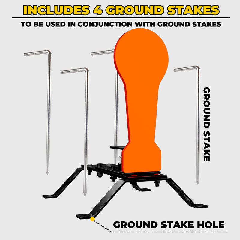 Load image into Gallery viewer, 3/8" AR500 12" Classic Popper Steel Shooting Target with Base
