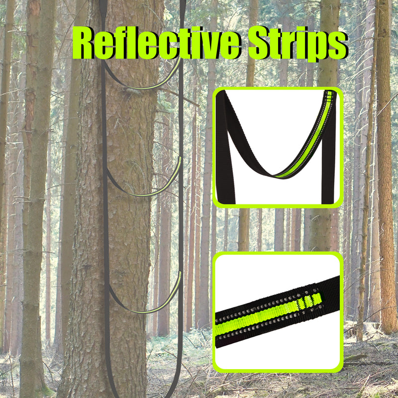 Load image into Gallery viewer, 3 Step Climbing Stick Aider - 600Lbs Strength Climbing Webbing Rope Ladder