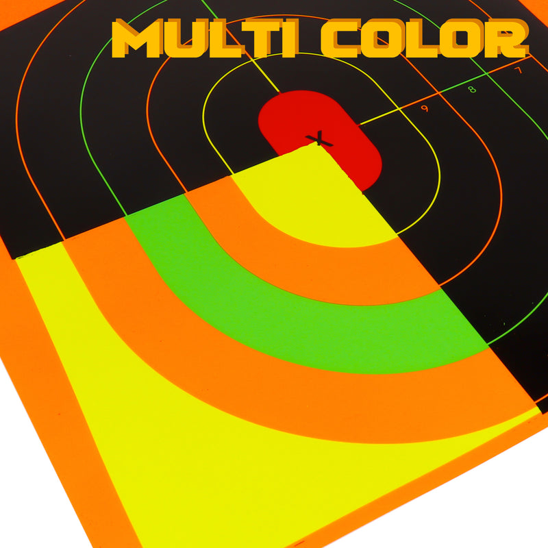 Load image into Gallery viewer, Silhouette Splatter Paper Targets - Splash Effect of Multiple Colors - 12x18 Inch