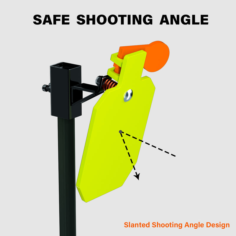 Load image into Gallery viewer, AR500 Steel Shooting Target 3/8 Inch Thick 7" x 12" Hostage with T-Post Target Holder Mount