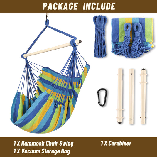 Hanging Hammock Chair - Blue & Green