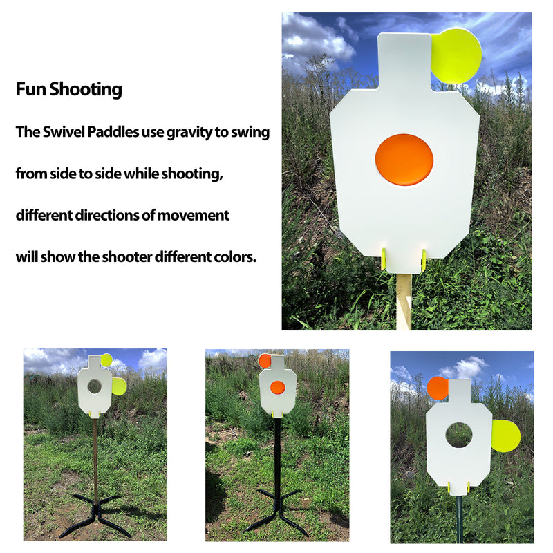 Load image into Gallery viewer, AR500 Steel Hostage Target 12" x 20" x 1/2" Armored Steel Bullseye Reactive Target with 2X4 & T-Post Bracket