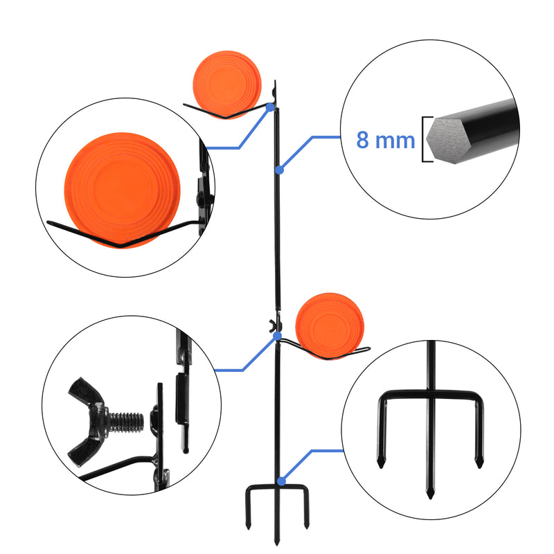 Load image into Gallery viewer, Clay Pigeon Target Holder - 3 Pack- Hexagonal Steel