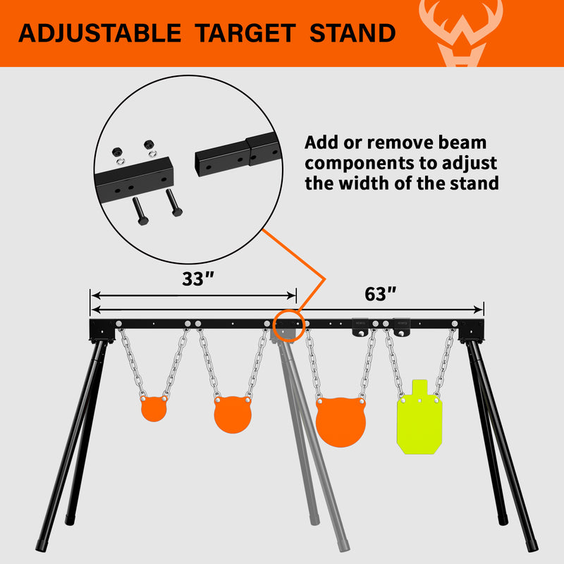 Load image into Gallery viewer, Adjustable Target Stand + Mounting Kit + 3/8" Thick 4", 6", 8" Gongs, 7" X 12"Torso