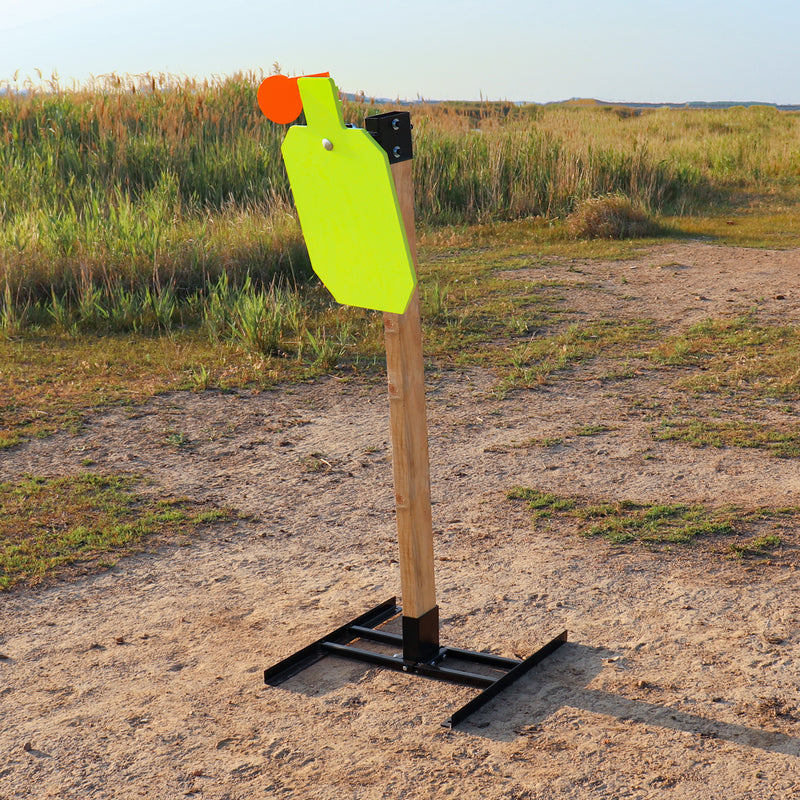 Load image into Gallery viewer, Double T-Shaped Base Stand + 2X4 Target Hanger + 3/8" Thick 12" X 20" Hostage Target