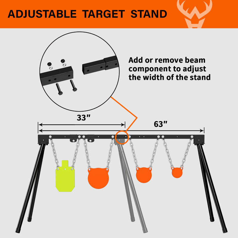 Load image into Gallery viewer, Adjustable Target Stand + Mounting Kit + 1/2" Thick 4", 6", 8" Gongs, 7" X 12"Torso