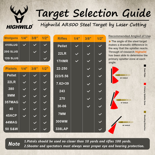 4" X 3/8" AR500 Steel Gong Shooting Target