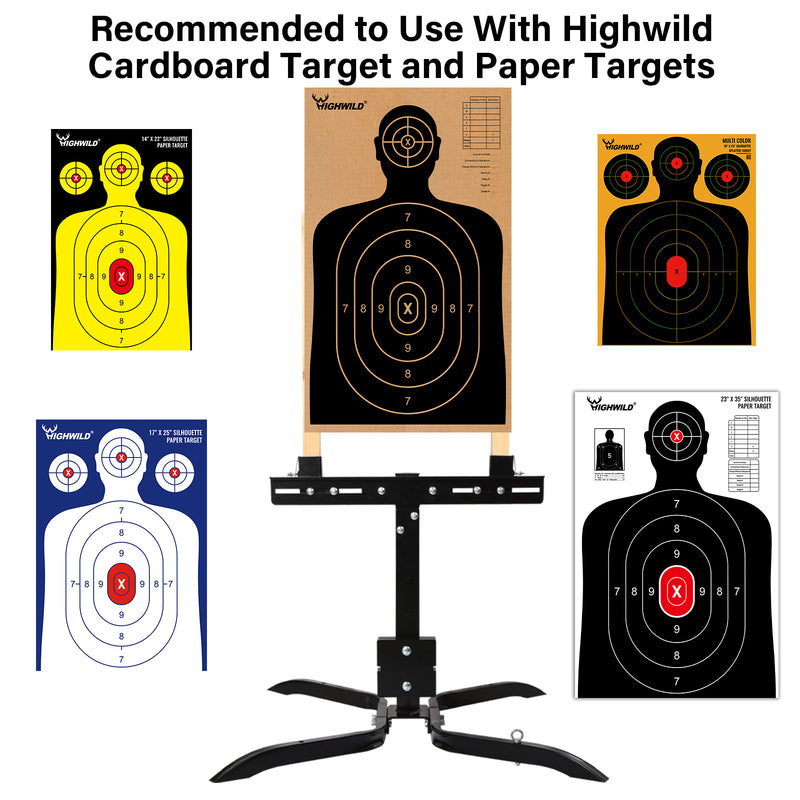 Load image into Gallery viewer, Adjustable Swinger Target Stand for Paper & Cardboard Silhouette Shooting Target