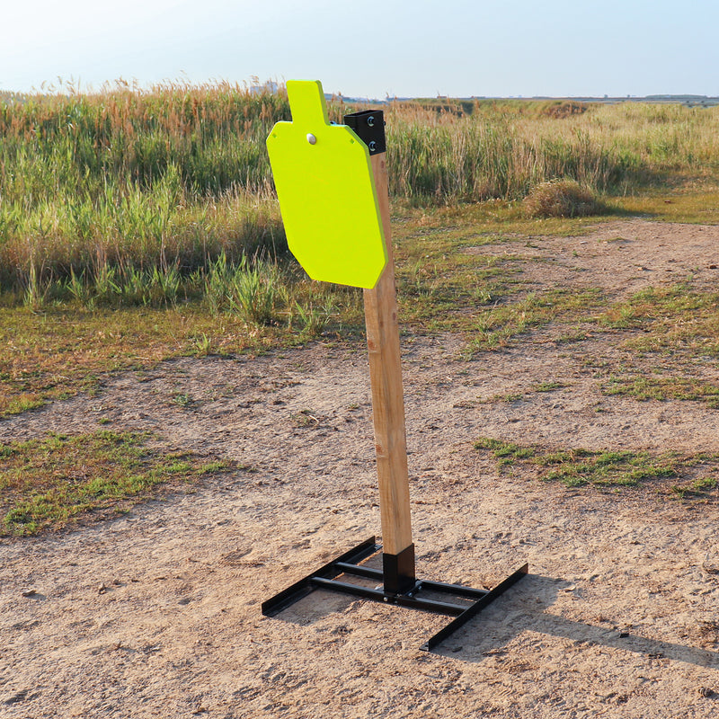 Load image into Gallery viewer, Double T-Shaped Base Stand + 2X4 Target Hanger + 3/8" Thick X 12" X 20" Torso Target