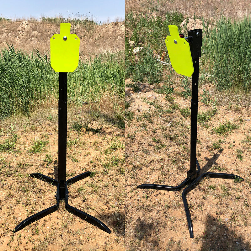 Load image into Gallery viewer, X-leg Base Stand + 2X4 Target Hanger + 3/8" Thick 7" X 12" Torso + Adjustable Steel Post
