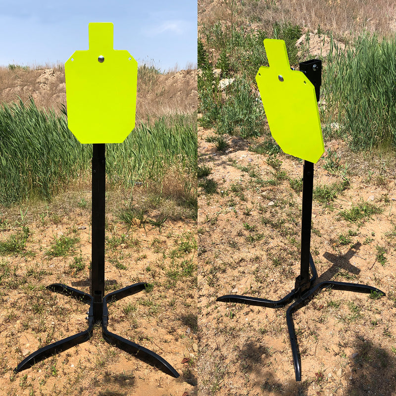 Load image into Gallery viewer, X-leg Base Stand + 2X4 Target Hanger + 3/8" Thick 12" X 20" Torso + Adjustable Steel Post