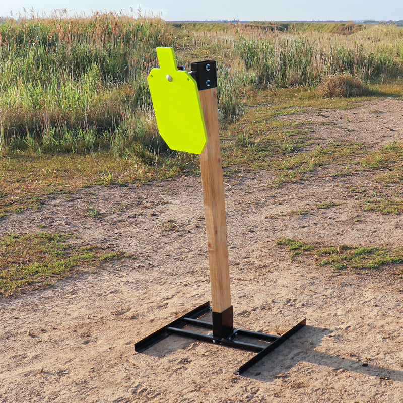 Load image into Gallery viewer, Double T-Shaped Base Stand + 2X4 Target Hanger + 3/8" Thick X 10" X 16" Torso Target