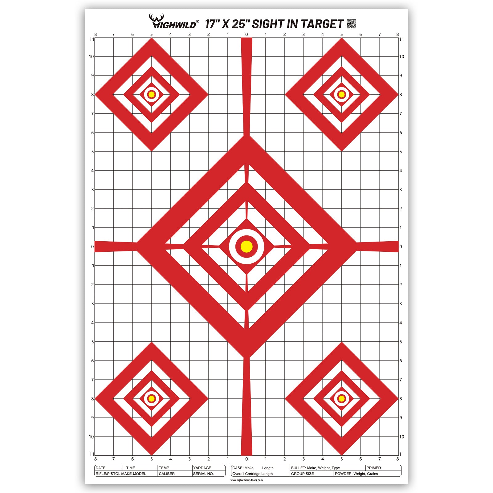 Sight in Shooting Range Paper Target - 17X25 Inches – Highwild