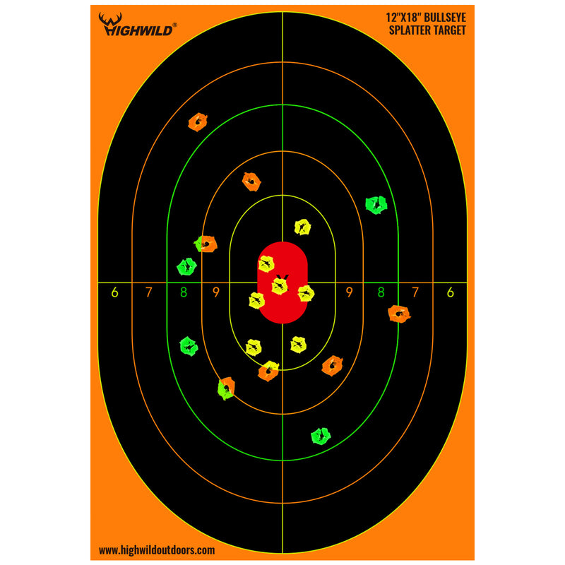 Load image into Gallery viewer, Sight in Splatter Shooting Range Targets - Splash Effect of Multiple Colors - 12 x 18 Inch
