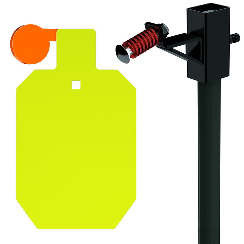 Load image into Gallery viewer, AR500 Steel Shooting Target 3/8 Inch Thick 7" x 12" Hostage with T-Post Target Holder Mount