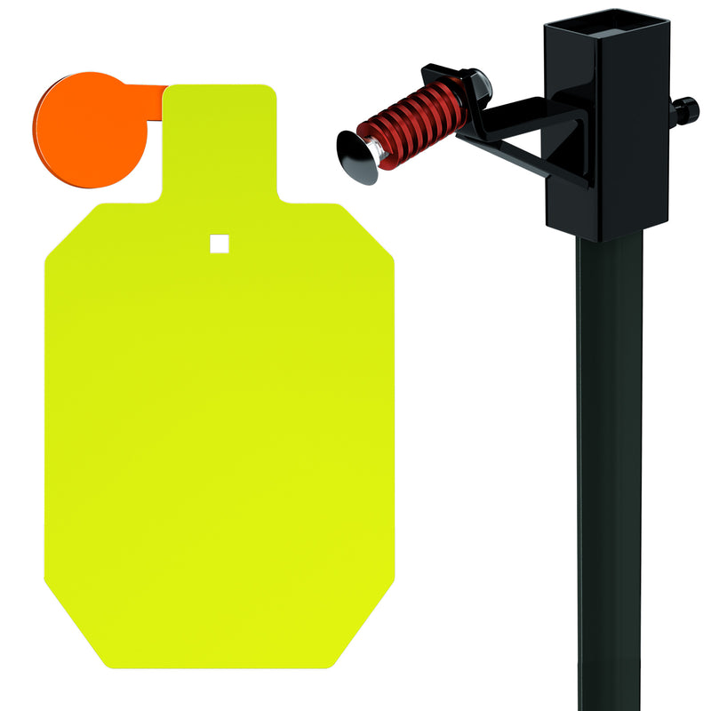 Load image into Gallery viewer, AR500 Steel Shooting Target 3/8 Inch Thick 10" x 16" Hostage with T-Post Target Holder Mount