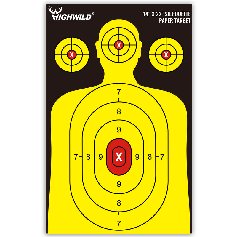 Load image into Gallery viewer, Shooting Range Silhouette Paper Target - 14X22 Inches (50 Pack)
