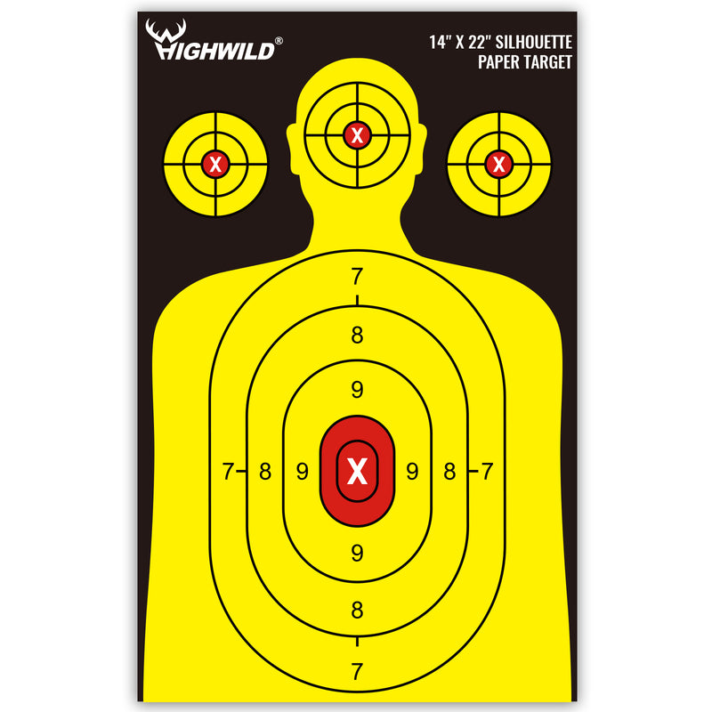 Load image into Gallery viewer, Shooting Range Silhouette Paper Target - 14X22 Inches (50 Pack)