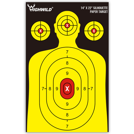 Shooting Range Silhouette Paper Target - 14X22 Inches (50 Pack)