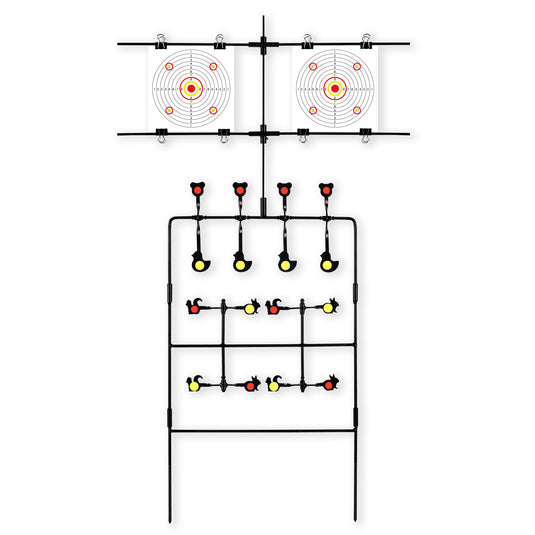 Multi-Shot Air Gun Pellet BB Gun Target 3-Section Detachable with Adjustable Paper Stand