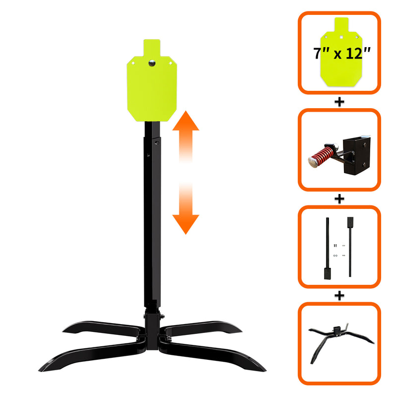 Load image into Gallery viewer, X-leg Base Stand + 2X4 Target Hanger + 3/8" Thick 7" X 12" Torso + Adjustable Steel Post