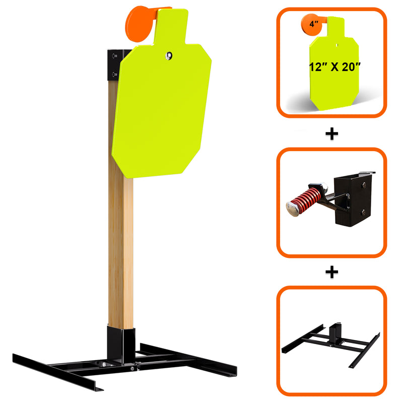 Load image into Gallery viewer, Double T-Shaped Base Stand + 2X4 Target Hanger + 3/8" Thick 12" X 20" Hostage Target