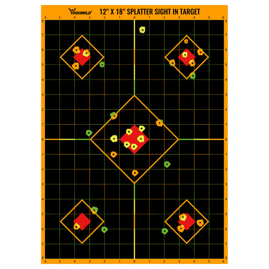 Sight in Splatter Shooting Range Targets - Splash Effect of Multiple Colors - 12 x 18 Inch