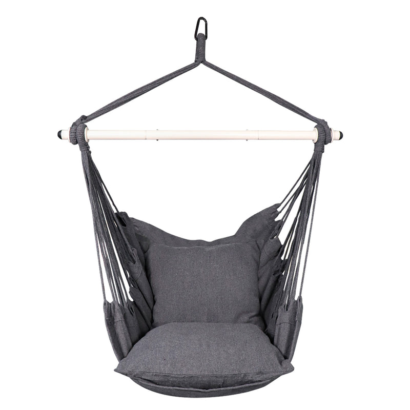 Load image into Gallery viewer, Hanging Hammock Chair with Cushions - Grey
