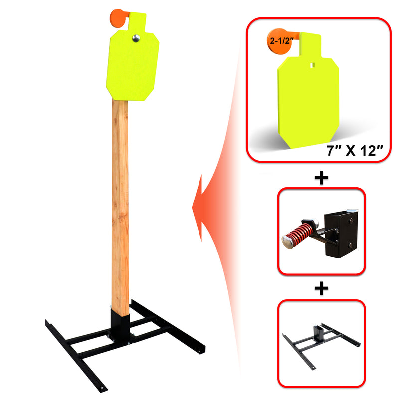 Load image into Gallery viewer, Double T-Shaped Base Stand + Mounting Kit + 7&quot; X 12&quot; Hostage Target
