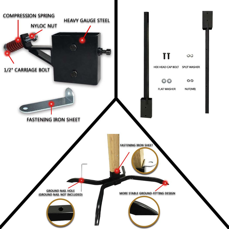 Load image into Gallery viewer, X-leg Base Target Stand + 2X4 Target Hanger + Adjustable Steel Post
