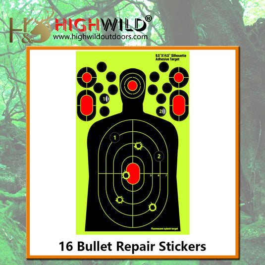 9.5" X 14.5" Splatter Target Sticker - Pack of 25