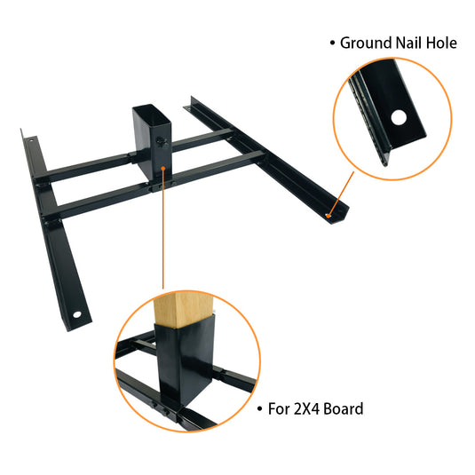 Double T-Shaped 2X4 Target Stand Base