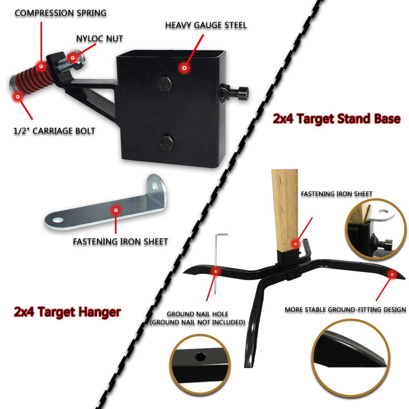 Load image into Gallery viewer, X-leg Base Target Stand + 2X4 Target Hanger