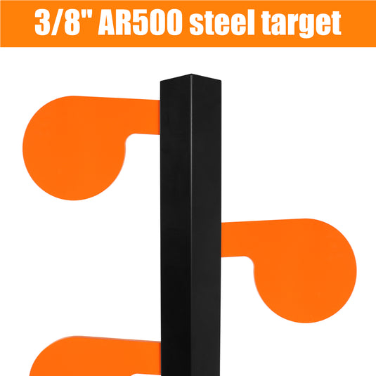 6" x 3/8" AR500 Steel Target Dueling Tree Stand