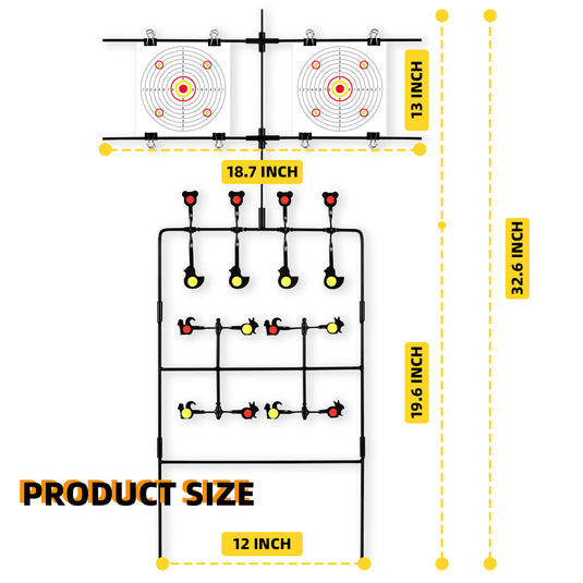 Multi-Shot Target 3-Section Detachable with Adjustable Paper Stand