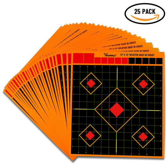 Sight in Stick Splatter Adhesive Shooting Targets - Splash Effect of Multiple Colors - 12 x 12 Inch