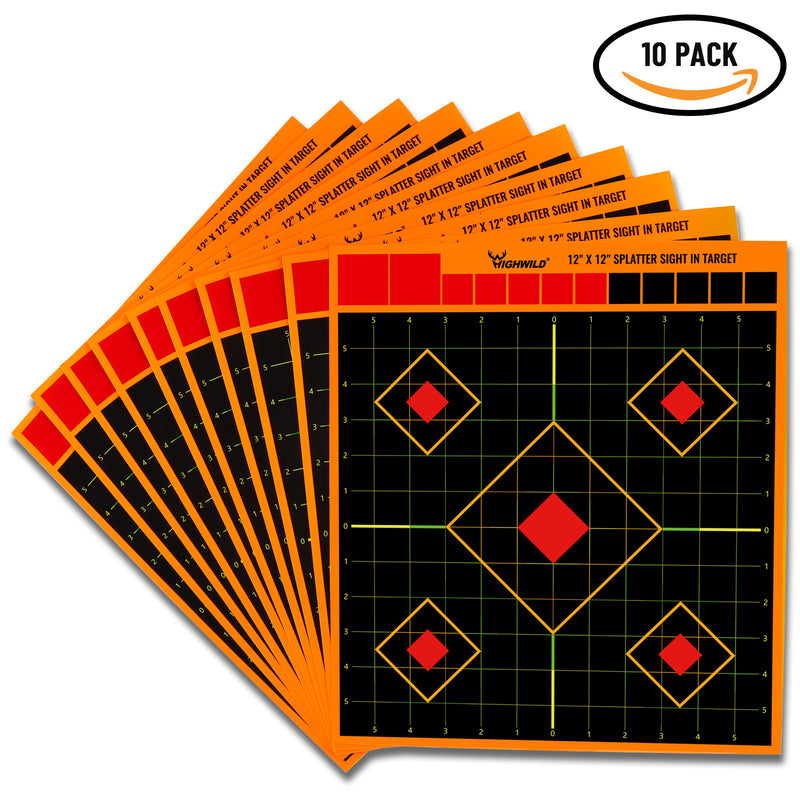 Load image into Gallery viewer, Sight in Stick Splatter Adhesive Shooting Targets - Splash Effect of Multiple Colors - 12 x 12 Inch
