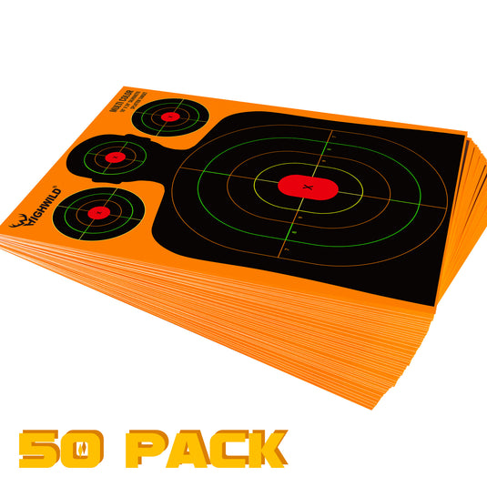 Silhouette Splatter Paper Targets - Splash Effect of Multiple Colors - 18x24 Inch