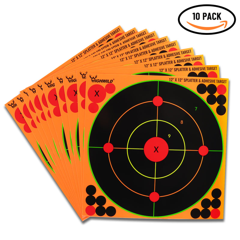 Load image into Gallery viewer, Stick Splatter Adhesive Shooting Targets - Splash Effect of Mutiple Colors - 12 x 12 Inch
