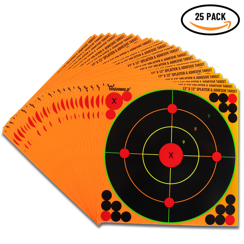 Load image into Gallery viewer, Stick Splatter Adhesive Shooting Targets - Splash Effect of Mutiple Colors - 12 x 12 Inch
