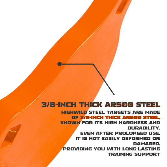 3" X 3/8" AR500 Steel Gong Shooting Target