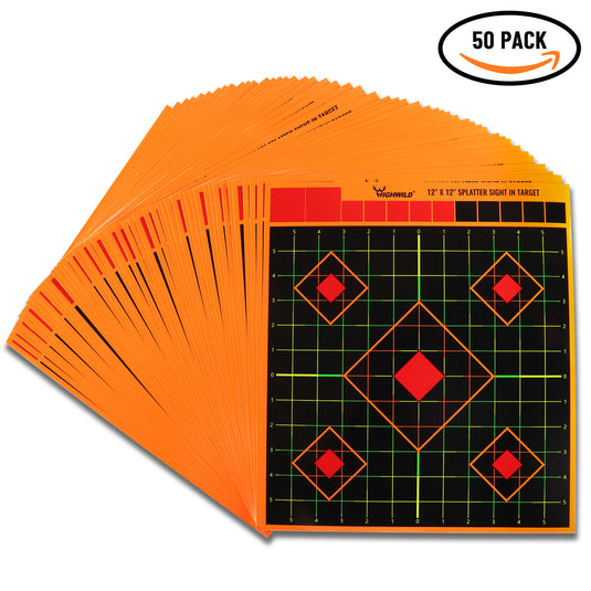Sight in Stick Splatter Adhesive Shooting Targets - Splash Effect of Multiple Colors - 12 x 12 Inch