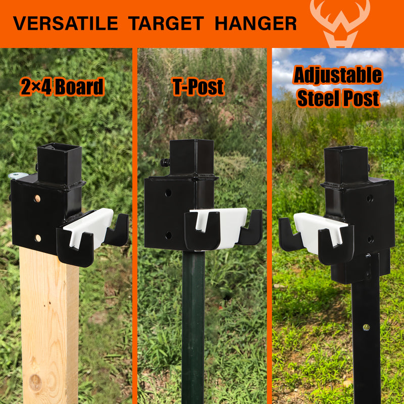 Load image into Gallery viewer, 2x4 &amp; T-Post Target Hanger, Target Mount Bracket - Only for 12" X 20" X 3/8" AR500 Steel Bullseye Hostage Target
