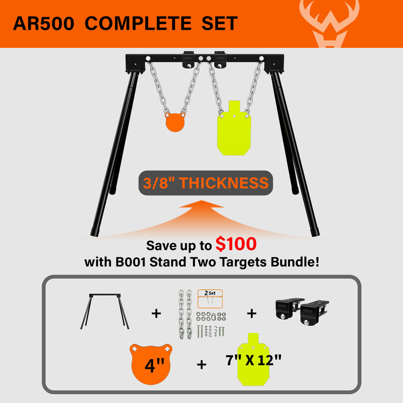 Load image into Gallery viewer, B001 Expandable Stand + Mounting Kit + 3/8&quot; Thick 4&quot; Gong, 7&quot; X 12&quot;Torso
