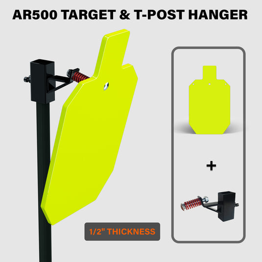 Target Post AR500 Steel Shooting Target 1/2 Inch Thick 12