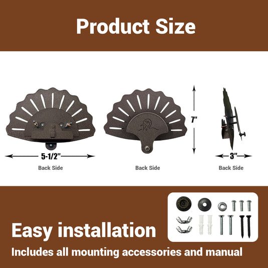 Metal Turkey Fan Mounting Kit - Trophy Display Kit